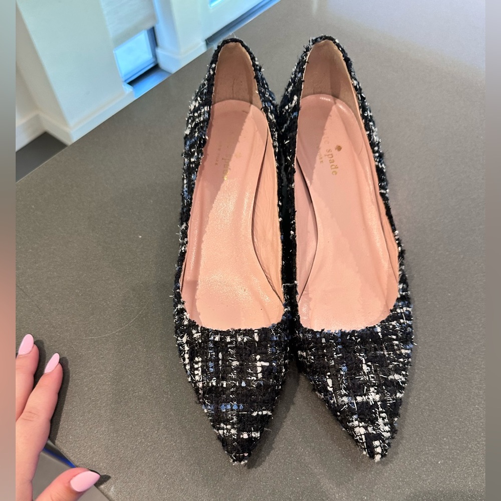 Kate spade tweed heels size 10